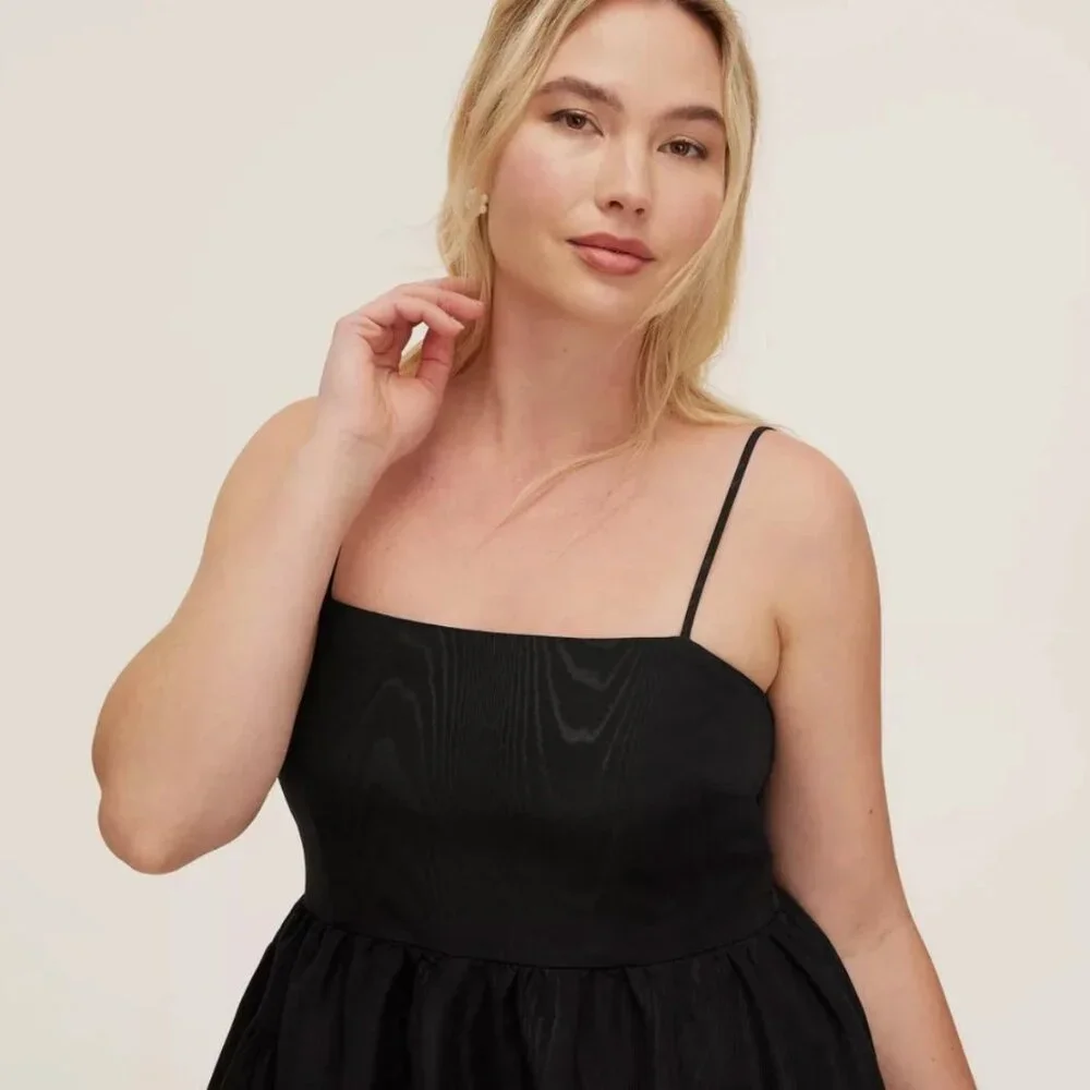 kate spade‎ x Target Tiered Ruffle Midi Tank Dress Black Large